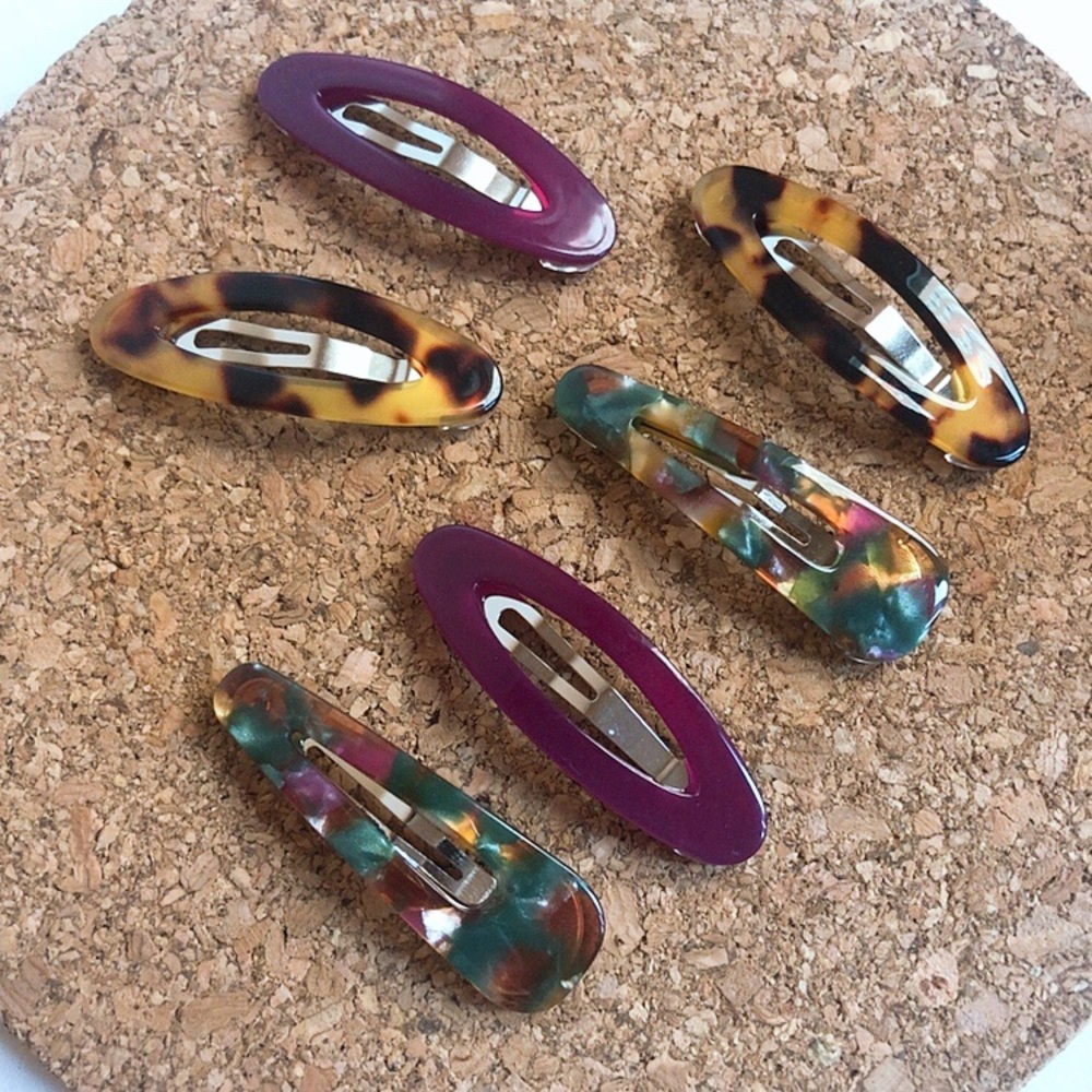 Oval & Triangle Flip Clip Bobby Pin Bundle (6 pcs)